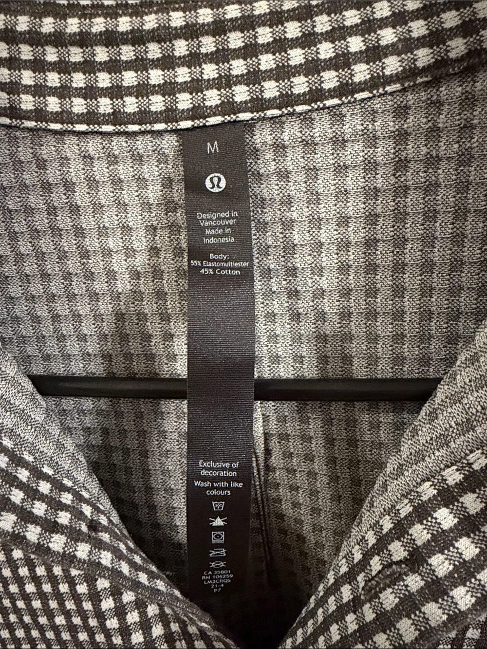Lululemon Men's Commission Long Sleeve Button Up Shirt Medium Lunar Rock/Black - Picture 3 of 10